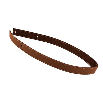Kožený popruh prošívaný 58 cm šířka 2,5 cm hnědý