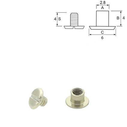 Nýt šroubovací 4 mm Ø 2,8 mm nikl