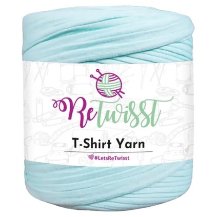 t shirt yarn large solid colour pale blue