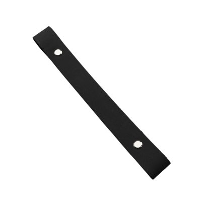Sada kožený popruh 22 cm š. 2,5 cm černý s nýtkem nikl