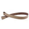 Sada kožený popruh prošívaný 62 cm š. 2 cm bílá káva s nýtkem nikl