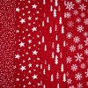 Dekorační látka Wiebke stromky červená
