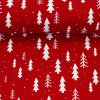 Dekorační látka Wiebke stromky červená