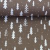 Dekorační látka Wiebke stromky hnědá