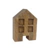 Dekorace domeček 7 x 3,3 x 10 cm mangové dřevo