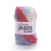 Jeans Crazy 8205 červená a fialková