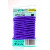 Oděvní šňůra 5 m na kartě - 22 tmavší fialová