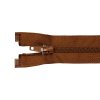 Spirálový zip dělitelný 40 cm hnědý