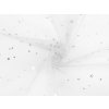 Tyl bílý se stříbrnými hvězdičkami