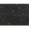 Tyl černý se zlatými hvězdičkami