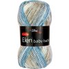 příze Elen baby batik 5111 smetanová, hnědá, modrá