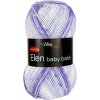 příze Elen baby batik 5115 bílá, fialová, modrá