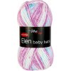 příze Elen baby batik 5113 bílá, růžová, tyrkys