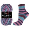 příze Best Socks 7351 tyrkysová, modrá, růžová, šedá
