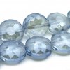 Broušený korálek lentilka 14 x 10 mm modrošedá AB