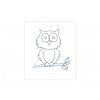 Dětské vyšívání - kanava 22x26 cm - sova