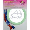 Dětské vyšívání v mintovém rámečku - auto