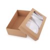 Papírová krabička s průhledem 20 x 32,5 cm hnědá