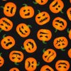 Bavlněná látka Halloween dýně