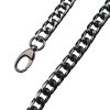 Řetízek s karabinou 120 cm, 12 mm černý nikl