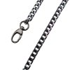 Řetízek s karabinou 120 cm, 8 mm černý nikl