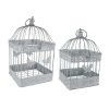 Dekorační klec, bílá 2 ks