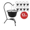 Servírovací malý kotlík smaltovaný 0,8L 12ks bílo/černý