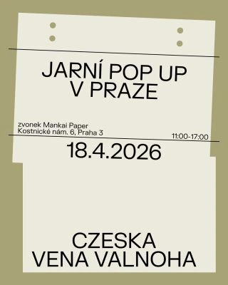 Jarní pop-up v Praze 🌿 Na jeden den se potkáme offline. My a naše značky. Přivezeme do Prahy pečlivě vybrané kousky, které...