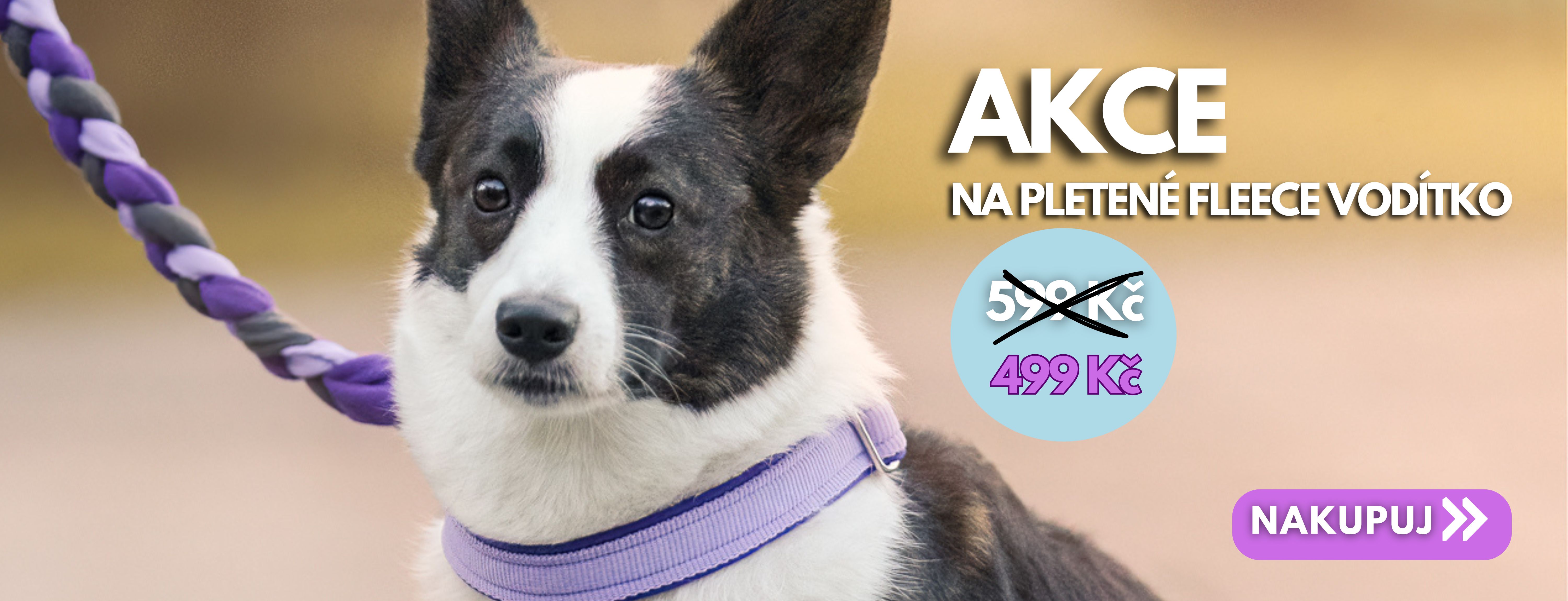 SLeva na agility fleece vodítko