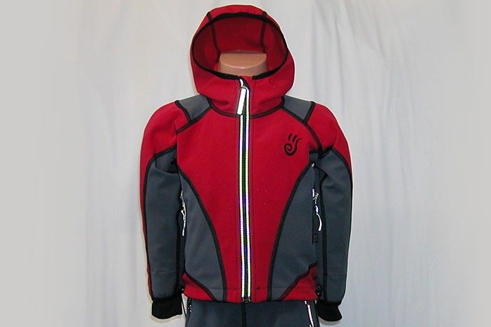 O.K. SPORT Dětská bunda SPIRIT volnějšího střihu s kapucí (2 barvy) Barva: Červená, Velikost: 92