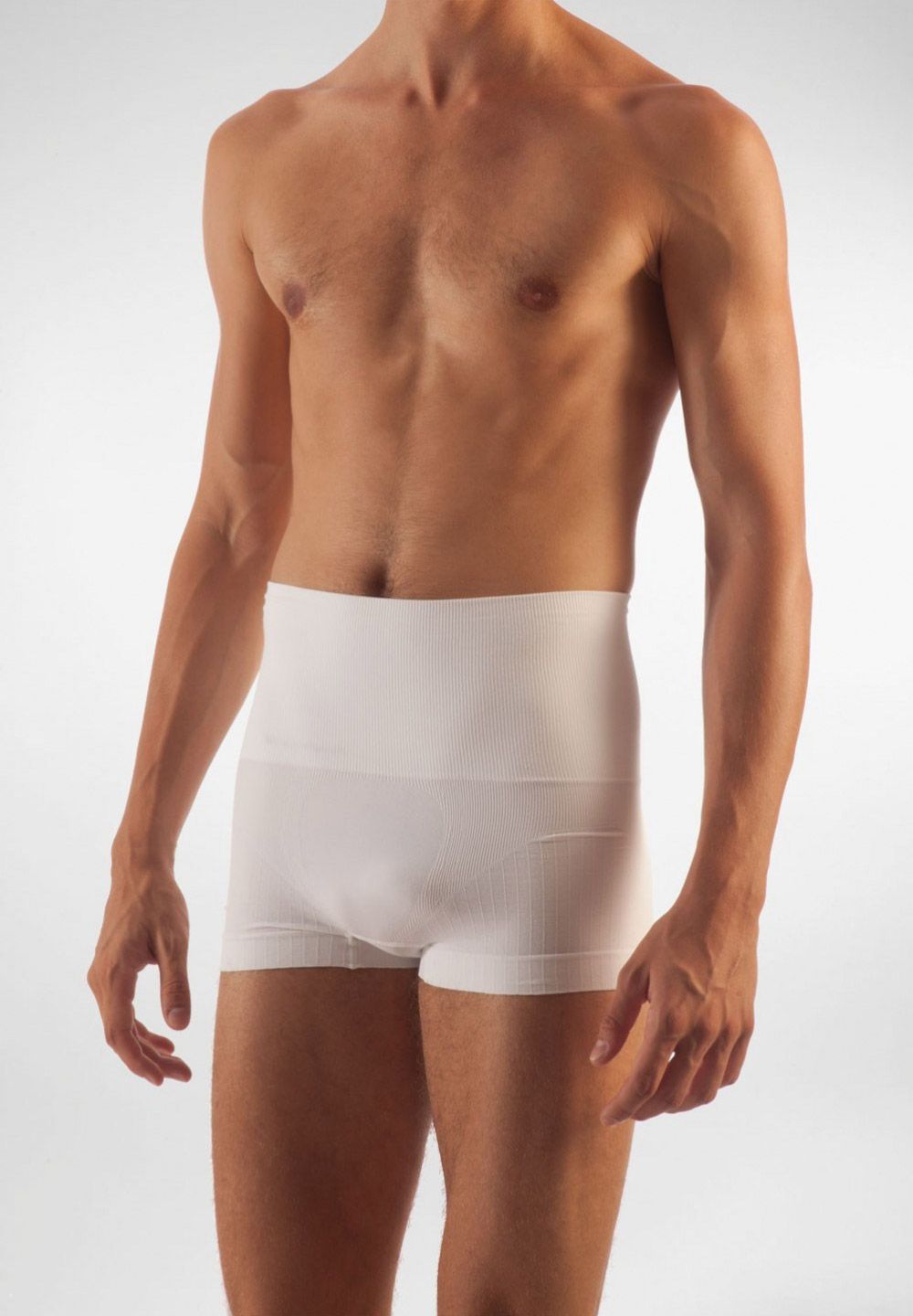 FarmaCell Pánské boxerky s vyšším pasem Barva: Bílá, Velikost: L