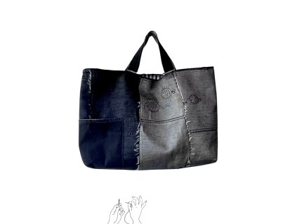 Taška DENIM Upcycle BLACK