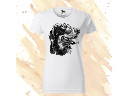 Bauceron francouzský pastevecký pes tričko bile damske