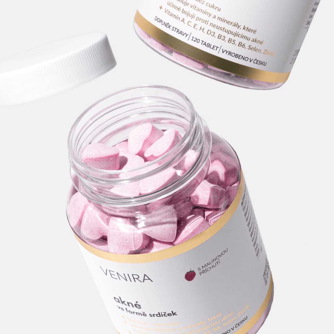 VENIRA akné  srdíčka malina