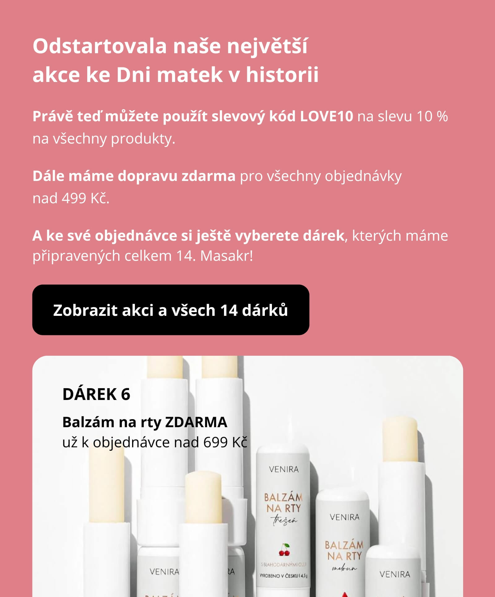 Přírodní kosmetika a doplňky stravy Venira