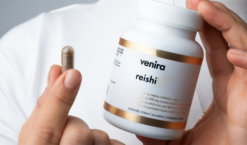 Adaptogen reishi VENIRA pro podporu imunity a zklidnění