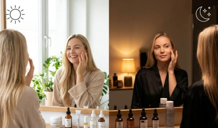 Ranní a večerní skincare rutina