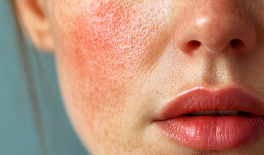Rosacea a kuperóza na citlivé pleti obličeje