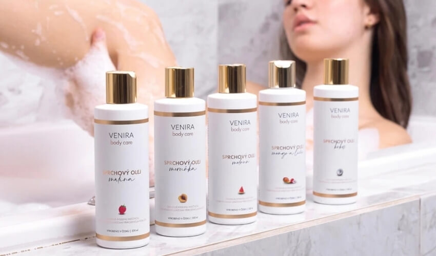 Sprchové oleje VENIRA pro hydratovanou a jemnou pokožku