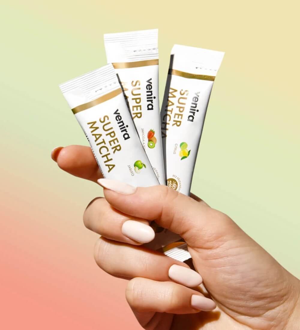 Vzorek super matcha, jablko