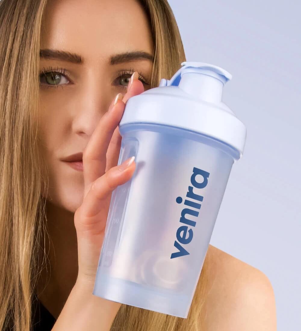 Shaker PRO s poutkem, 400 ml, modrý