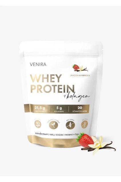WHEY PROTEIN JAHODA, VANILKA