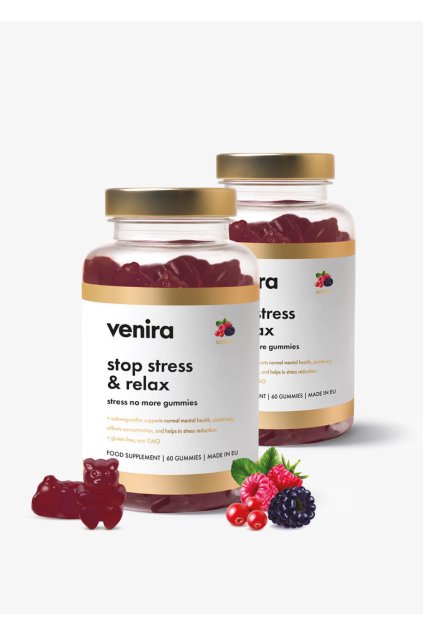 venira stop stress & relax - stress no more gummies 120 bonbónů