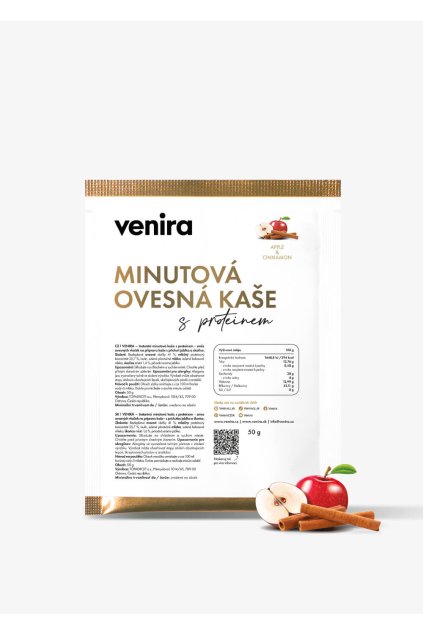 MINUTOVÁ OVESNÝ KAŠE S PROTEINEM JABLKO SKOŘICE