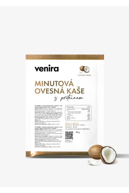 MINUTOVÁ OVESNÁ KAŠE S PROTEINEM KOKOS