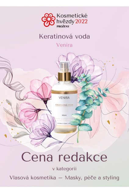 VENIRA keratinová voda 200 ml, květinovo-citrusová vůně