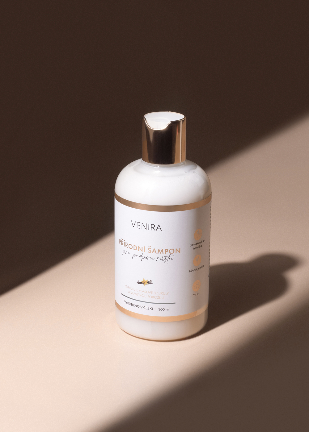 VENIRA přírodní šampon pro podporu růstu vlasů, vanilka, 300 ml