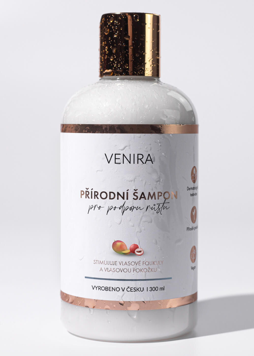 VENIRA přírodní šampon pro podporu růstu vlasů, mango-liči, 300 ml