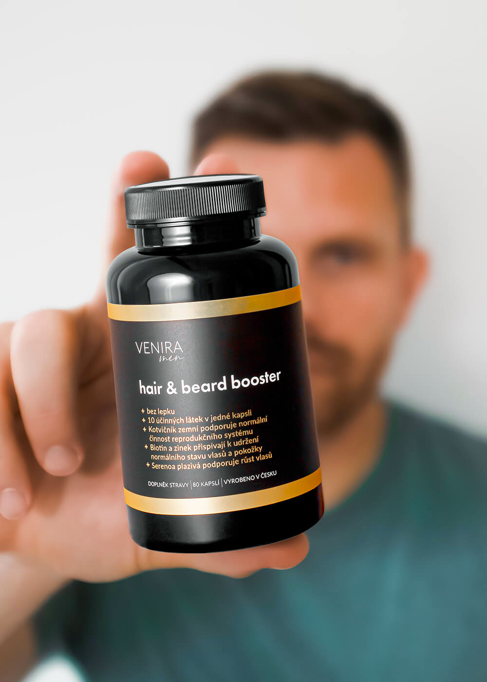 VENIRA hair & beard booster pro muže, 80 kapslí