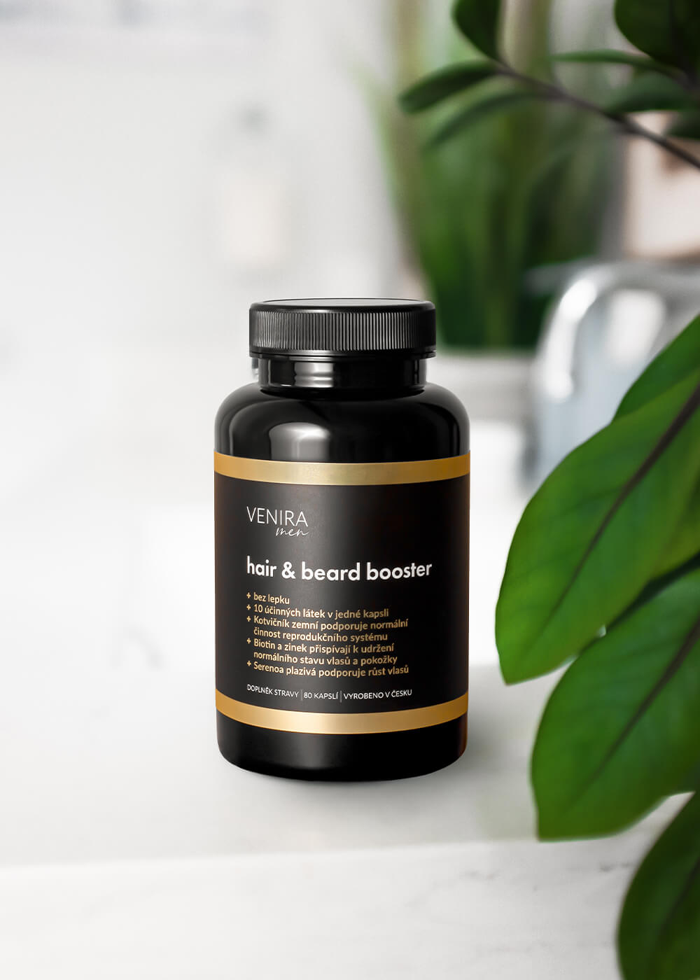 VENIRA hair & beard booster pro muže, 80 kapslí